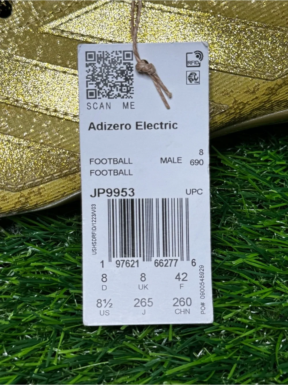 Size 8.5 - Mens Adidas Adizero Disney Jafar Electric Gold Football Cleats JP9953